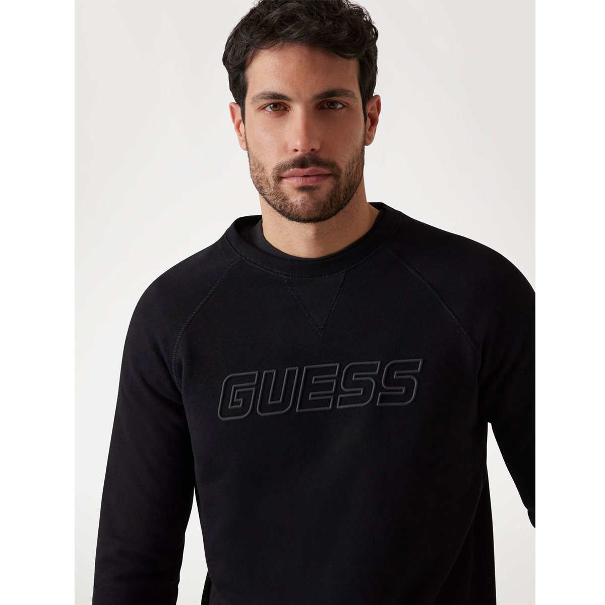 GUESS New Aldwin Cn Sweats Ανδρικό Φούτερ με λογότυπο μπροστά - 5