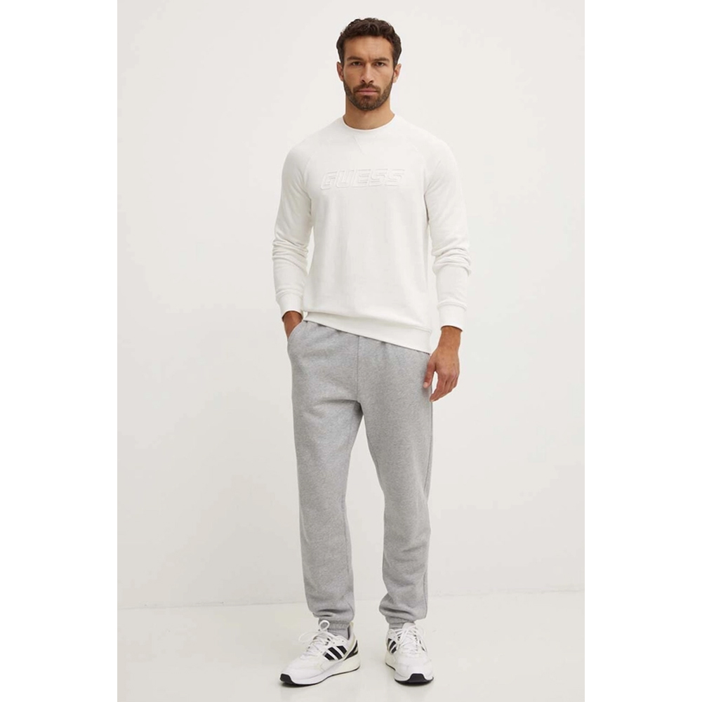 GUESS New Aldwin Cn Sweats Ανδρικό Φούτερ με λογότυπο μπροστά - 4