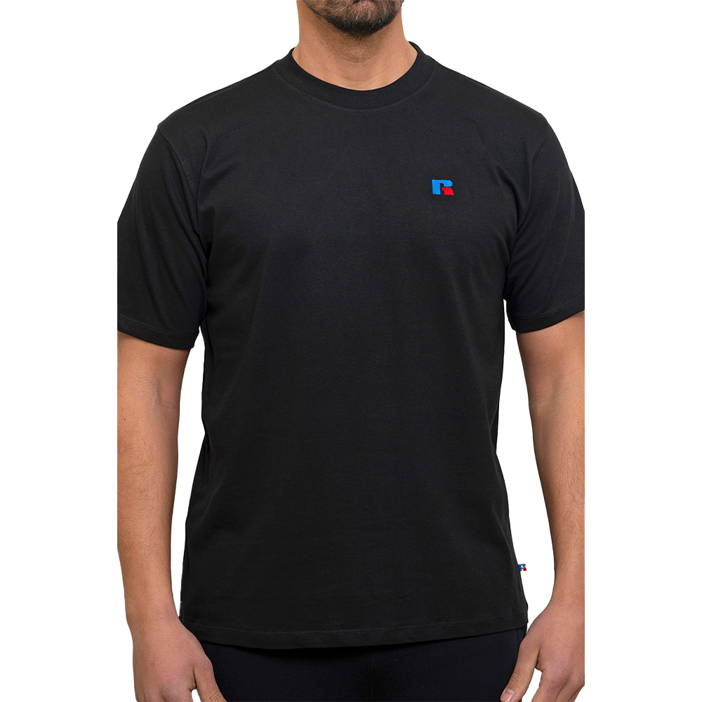 RUSSELL ATHLETIC Baseliners Short Sleeve Crewneck Tee Ανδρικό T-Shirt - Μαύρο