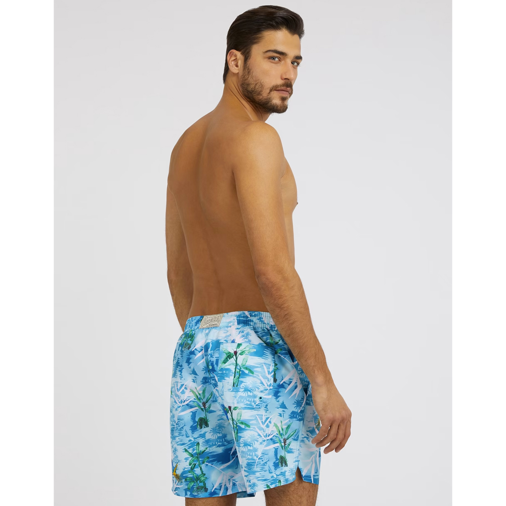 GUESS Swimwear Medium Hawaii Μαγιό boxer με στάμπα all over - 2