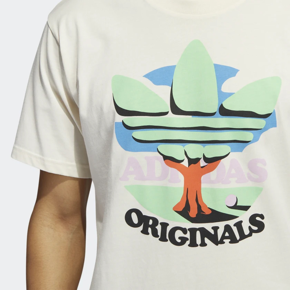 ADIDAS ORIGINALS Trefoil Tree Ανδρικό T-shirt Non Dyed με Στάμπα - 5