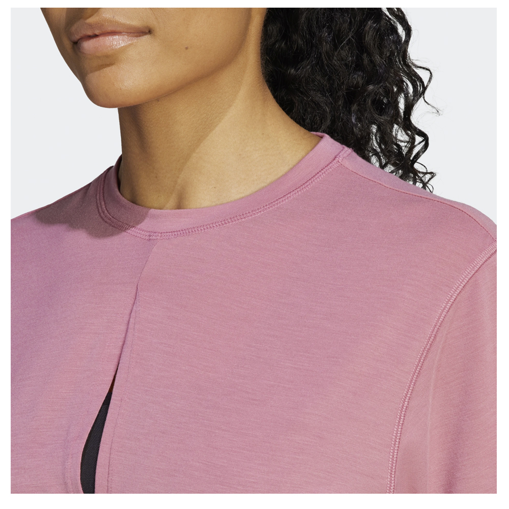 ADIDAS Yoga Studio Tee Γυναικείο Μπλουζάκι  - 4