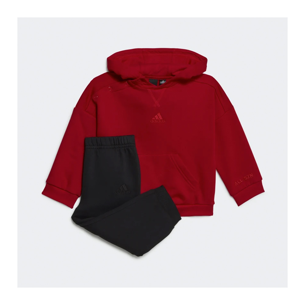 ADIDAS Fleece Track Suit Παιδικό Σετ Φόρμα - Φούτερ - Κόκκινο