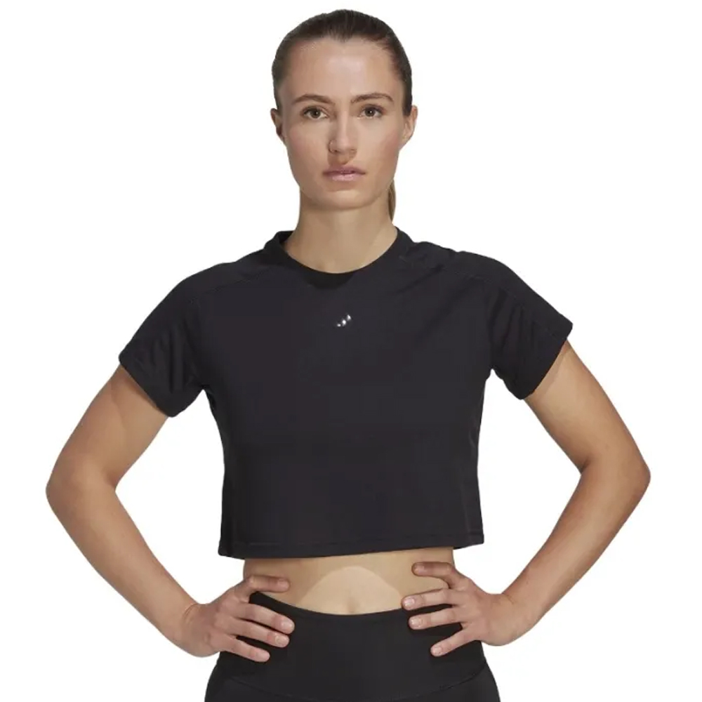 ADIDAS Performance Crop Top Γυναικείο Crop T-Shirt - Μαύρο