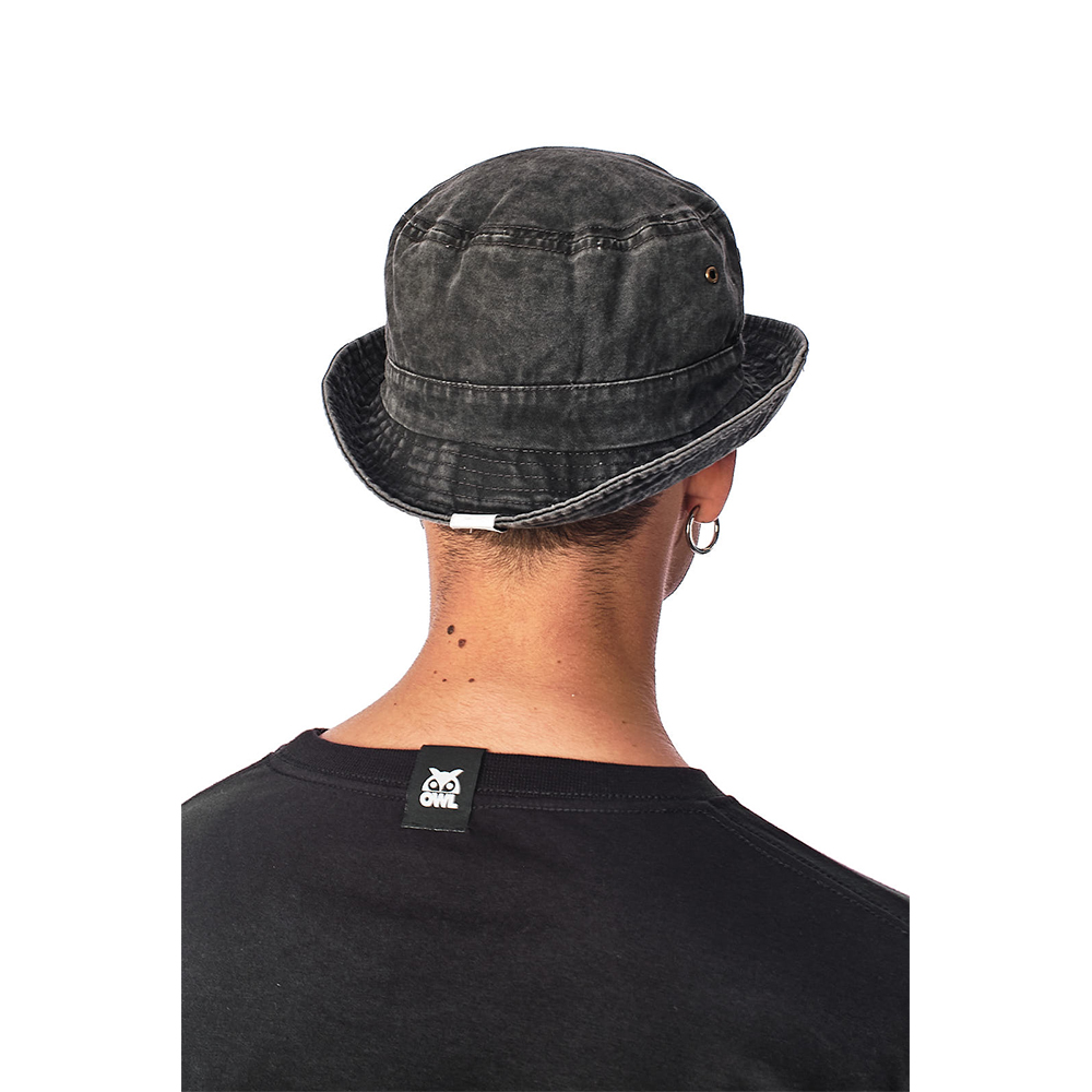 OWL Faded Black Khaki Linear Rounded Hat - 3