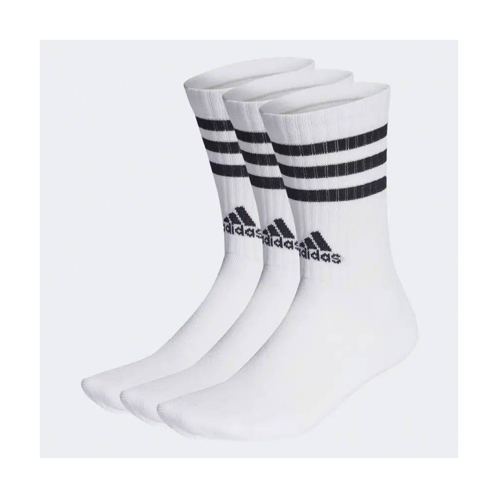 ADIDAS 3-stripes Cushioned Crew socks 3 pairs Αθλητικές Κάλτσες 3 ζεύγη - Λευκό