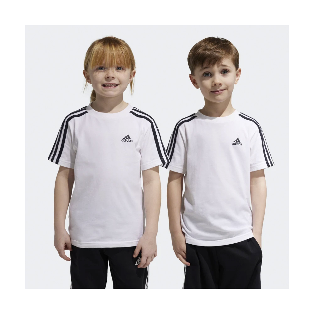 ADIDAS Essentials 3-Stripes Cotton Tee Παιδικό T-Shirt - Λευκό