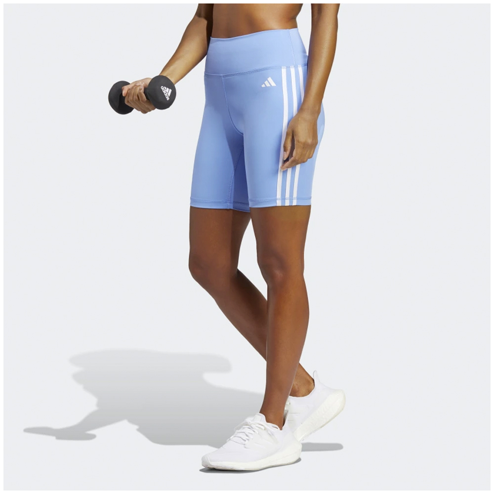 ADIDAS Training Essentials 3-Stripes High Waisted Short Leggings Γυναικείο Σορτς Κολάν - Μπλε