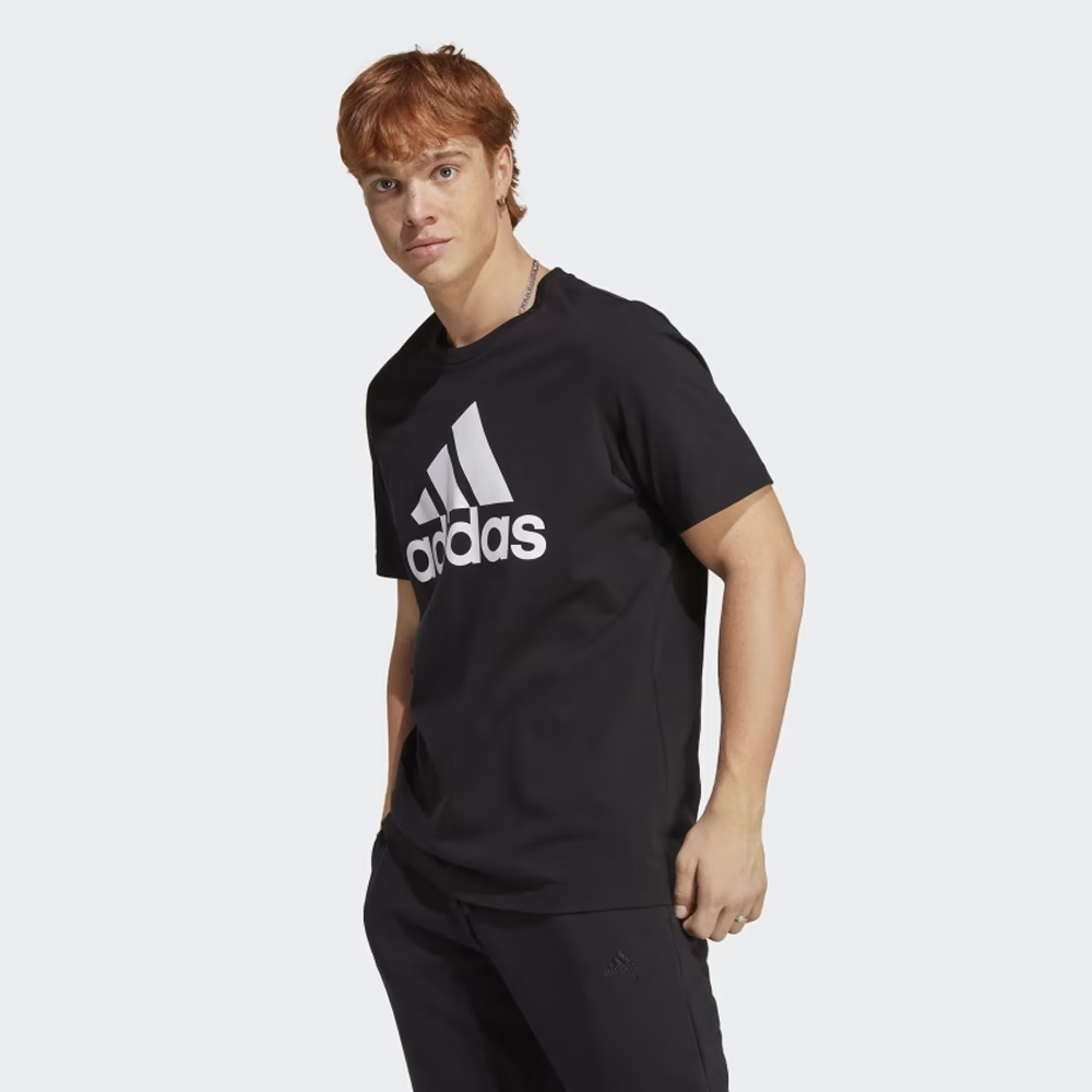 ADIDAS Essentials Single Jersey Big Logo Tee Ανδρικό T-Shirt - Μαύρο