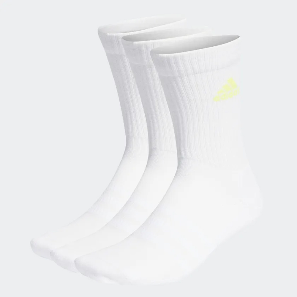 ADIDAS Cushioned Crew Socks Αθλητικές Καλτσες 3 Ζεύγη - Λευκό