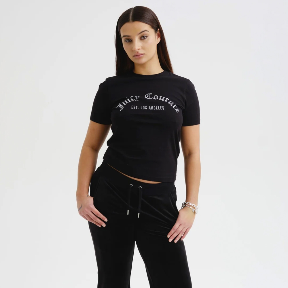 JUICY COUTURE Noah Arched Diamante T-Shirt Γυναικεία Μπλούζα με κοντό μανίκι - 1
