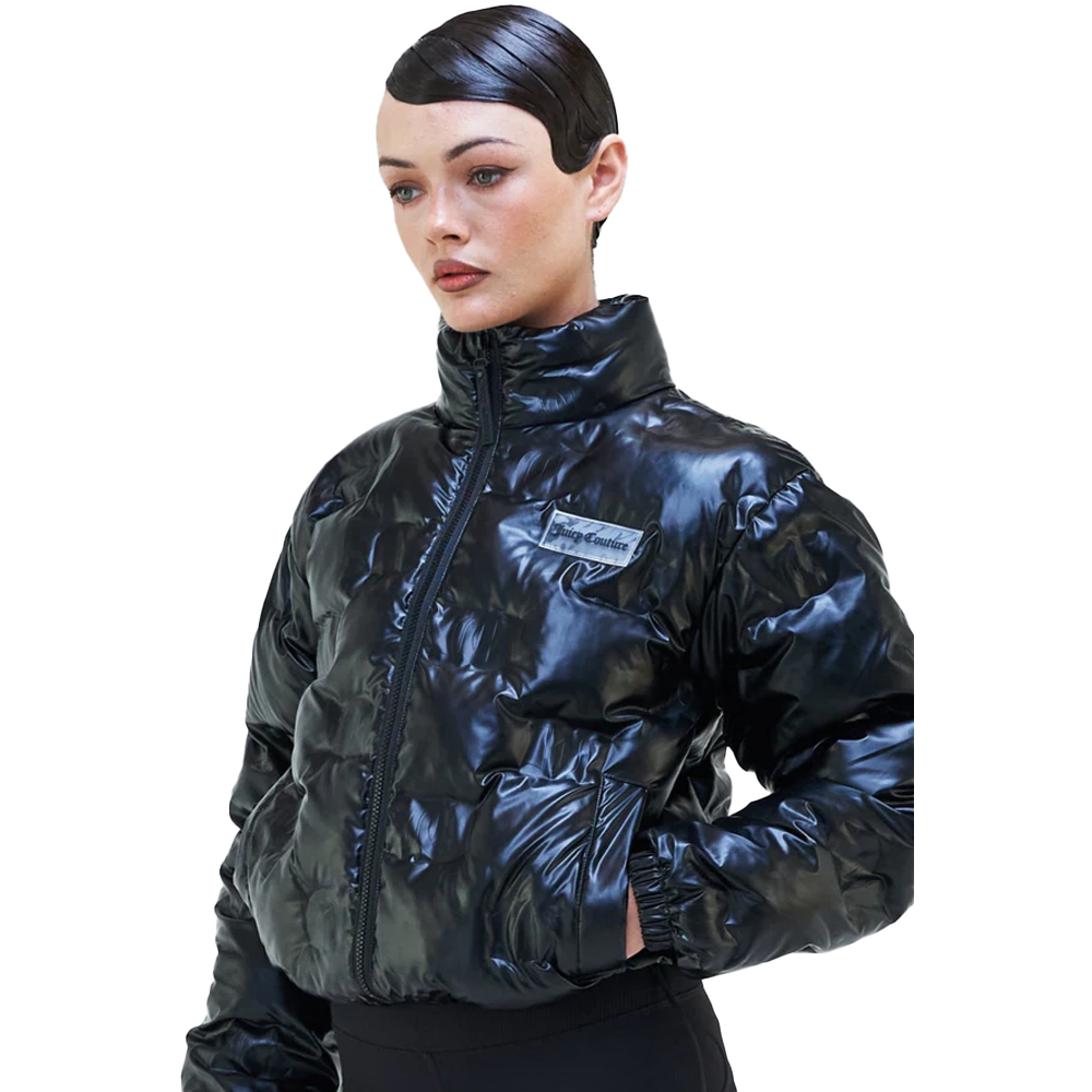 JUICY COUTURE Debos Madeline Nylon Debossed Puffer Jacket Γυναικείο Μπουφάν - Μαύρο