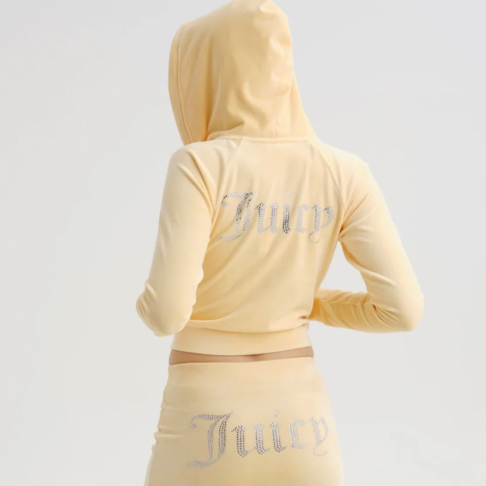JUICY COUTURE Madison Classic Velour Hoodie With Juicy Logo Γυναικεία Βελούδινη Ζακέτα - 5