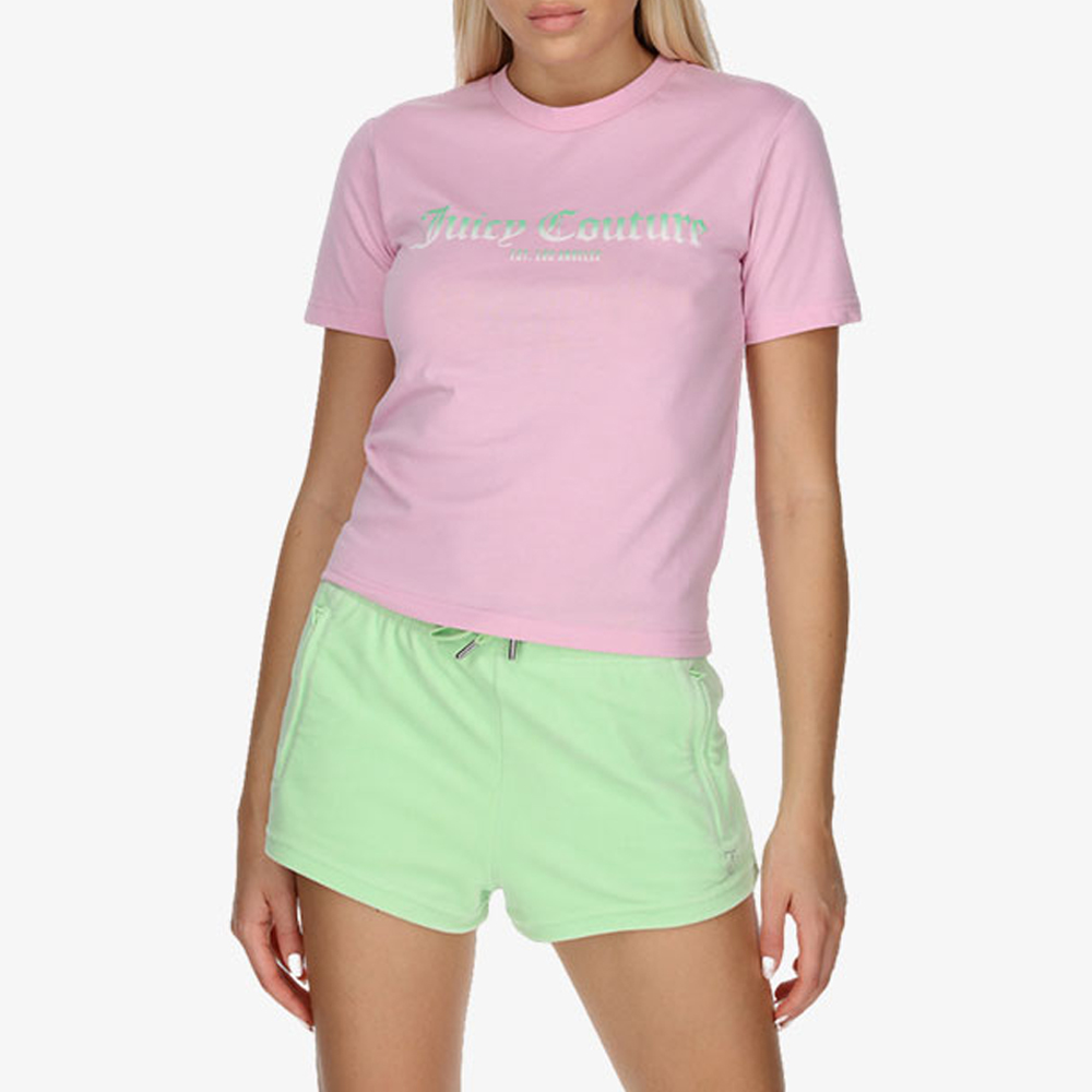 JUICY COUTURE Ombre La Logo T-Shirt Γυναικείο T-Shirt - Ροζ