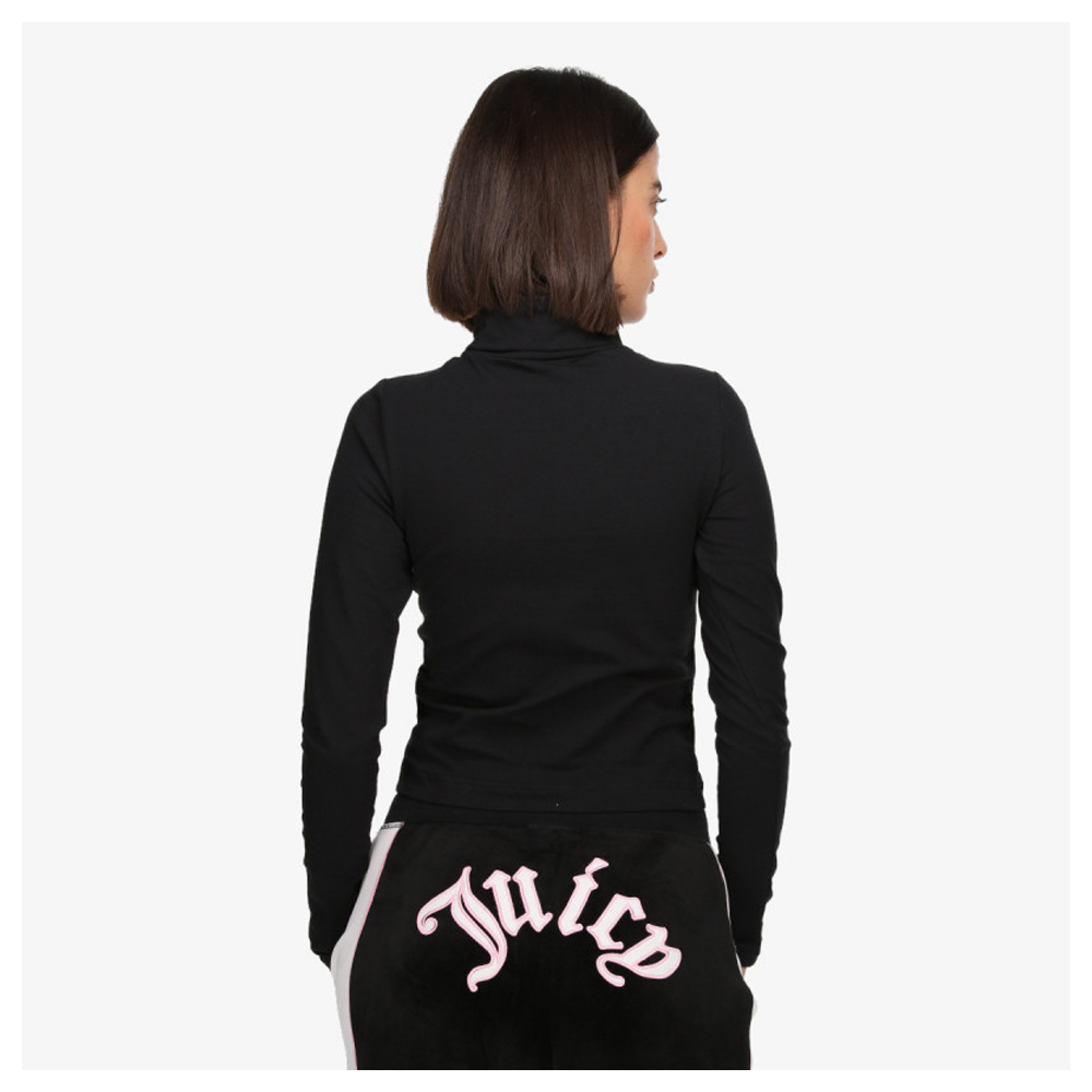 JUICY COUTURE Virgo Roll Neck Jersey Top with juicy logo Γυναικεία Μπλούζα Ζιβάγκο - 3