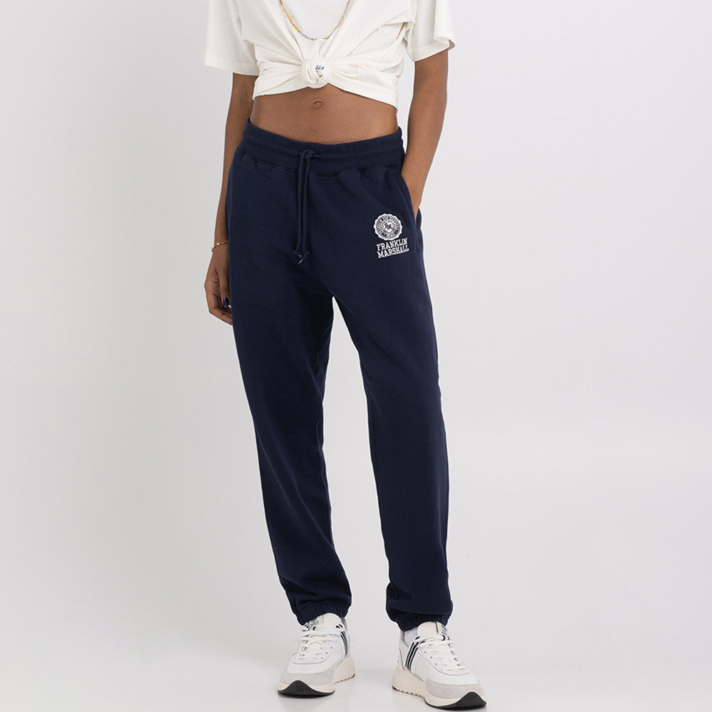 FRANKLIN & MARSHALL Agender jogger trousers with Crest logo embroidery Unisex Παντελόνι Φόρμας - 3