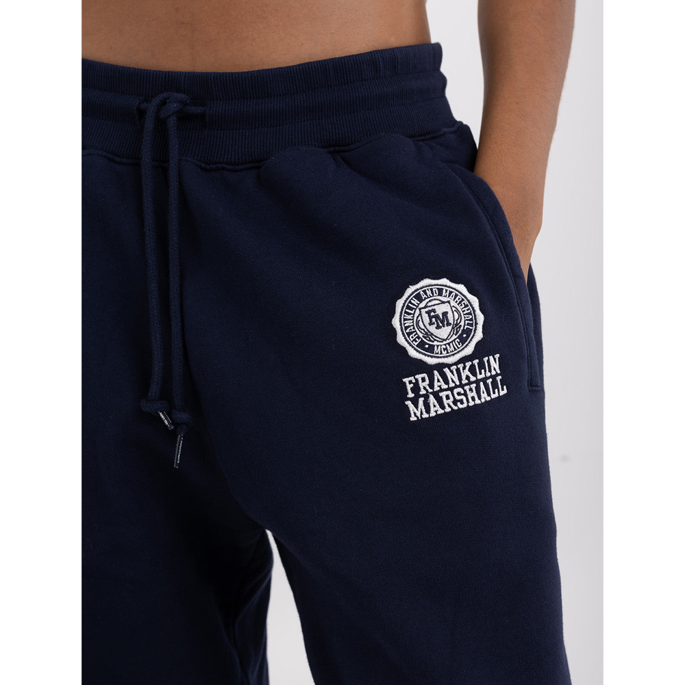 FRANKLIN & MARSHALL Agender jogger trousers with Crest logo embroidery Unisex Παντελόνι Φόρμας - 5