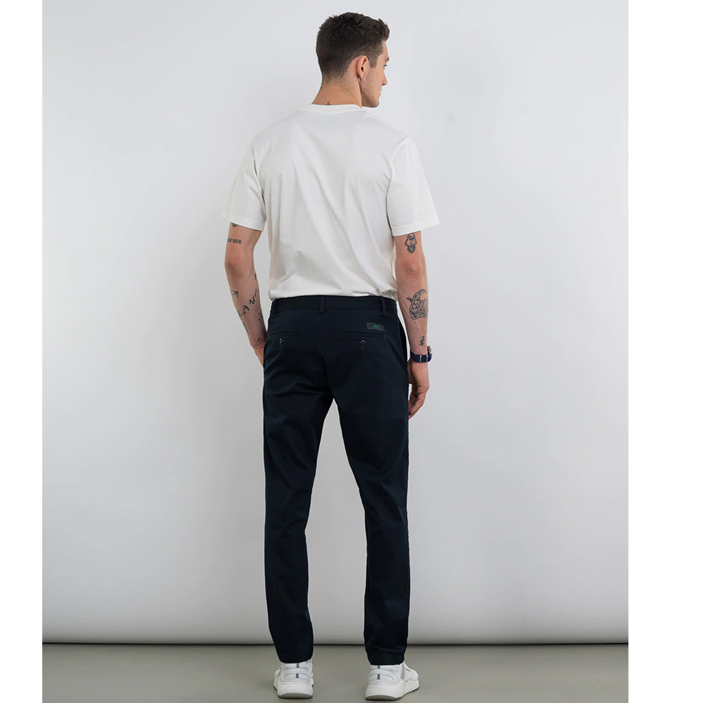 FRANKLIN MARSHALL Twill chino trousers with logo Ανδρικό Παντελόνι Μπλε - 3