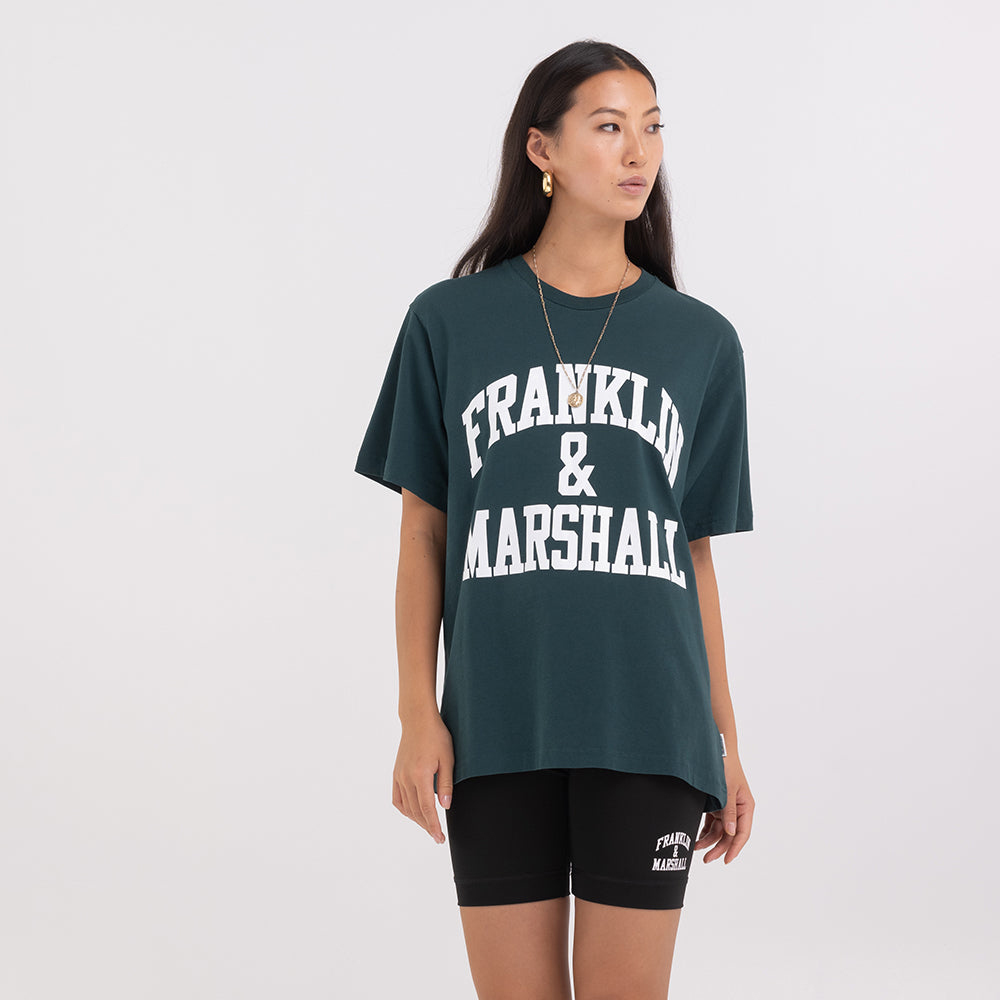FRANKLIN & MARSHALL Agender jersey t-shirt with arch letter print Unisex T-Shirt - 3