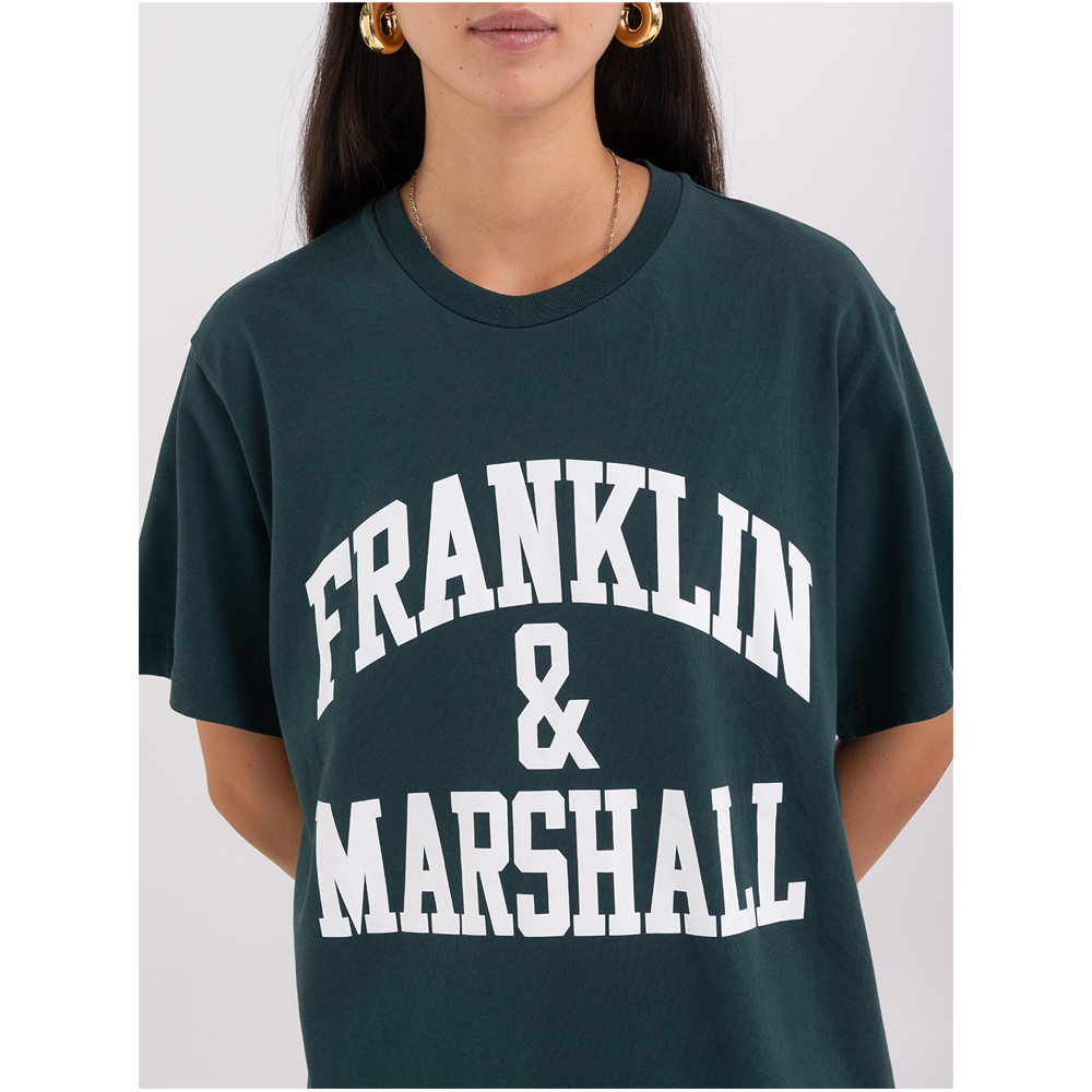 FRANKLIN & MARSHALL Agender jersey t-shirt with arch letter print Unisex T-Shirt - 5