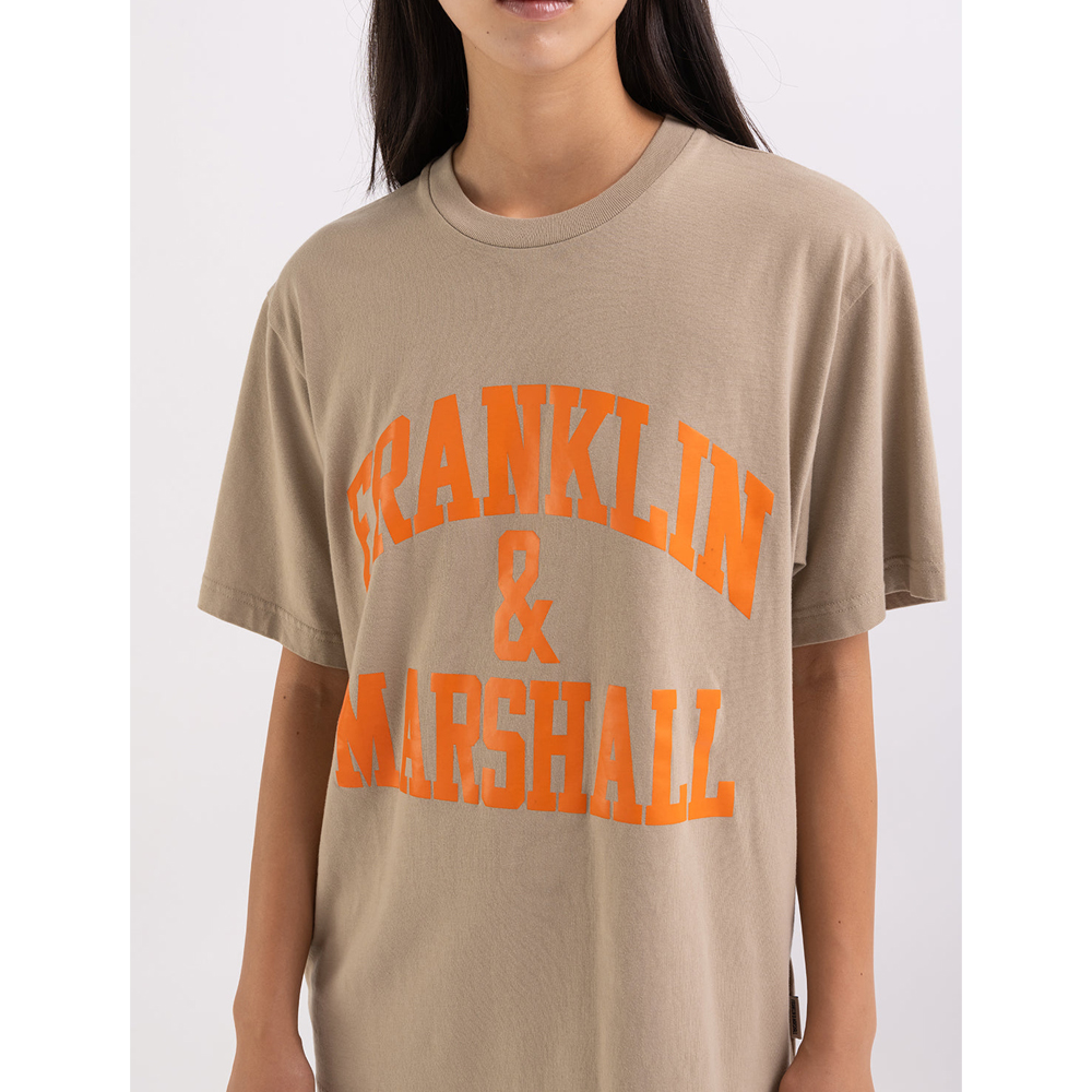 FRANKLIN & MARSHALL Agender jersey t-shirt with arch letter print Unisex T-Shirt - 5