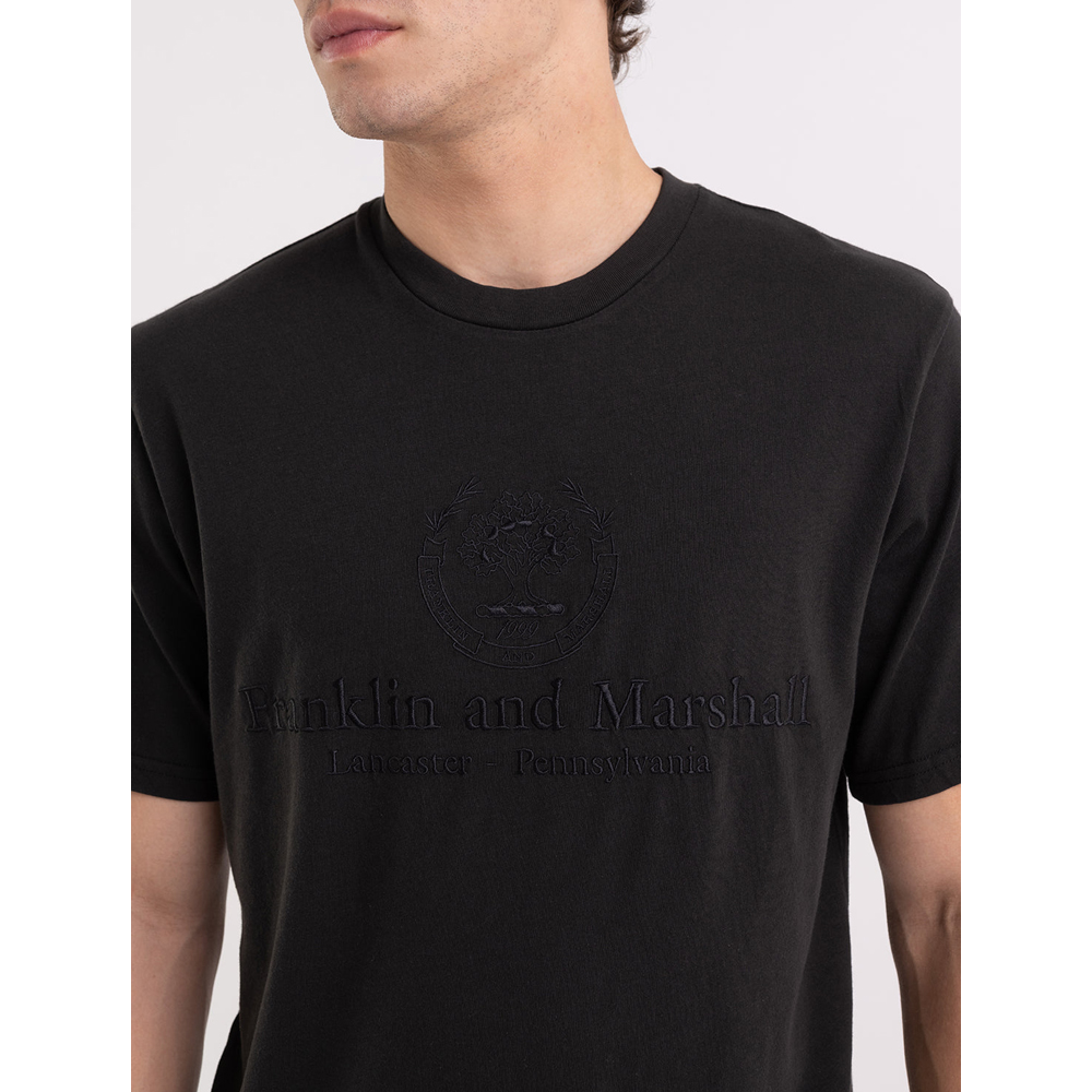 FRANKLIN & MARSHALL T-shirt with logo print and emblem Ανδρικό T-Shirt - 4