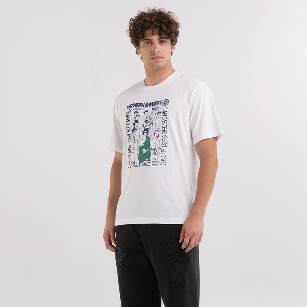 FRANKLIN & MARSHALL T-shirt in organic cotton with alumni modern Greeks print Ανδρικό T-Shirt - 2