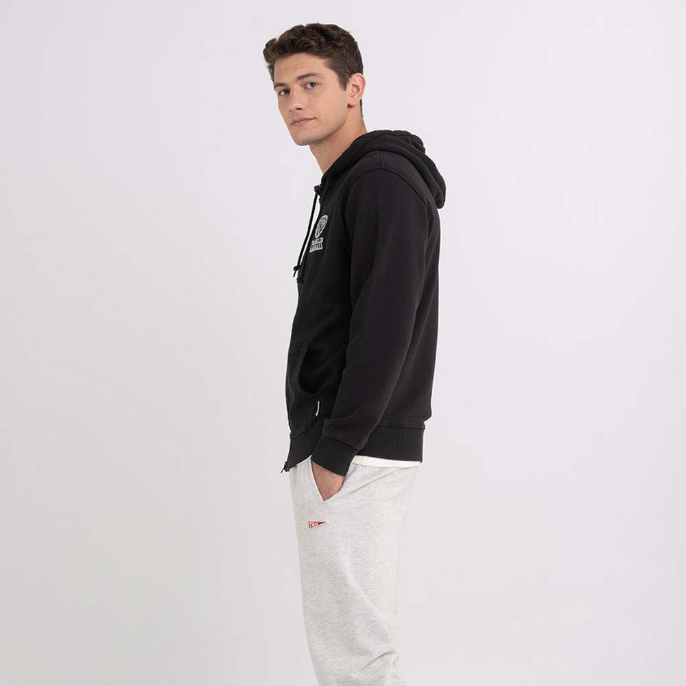 FRANKLIN & MARSHALL Full zipper hoodie with Crest logo embroidery Ανδρική Ζακέτα - 2