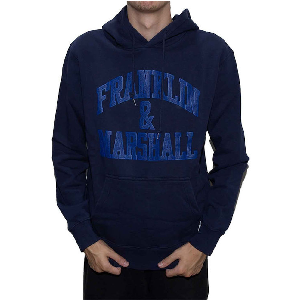 FRANKLIN & MARSHALL Ανδρικό Φούτερ με Κουκούλα - Μπλε