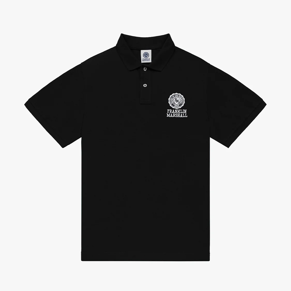 FRANKLIN MARSHALL Polo in cotone piquet ricamo logo Crest Ανδρική Πόλο Μπλούζα με κοντό μανίκι - 5