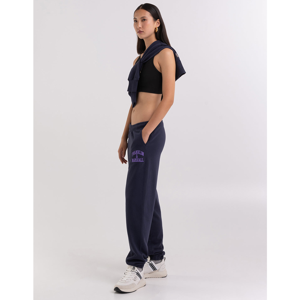 FRANKLIN & MARSHALL Fleece jogger trousers with arch letter logo embroidery Γυναικείο Παντελόνι Φόρμας - 2