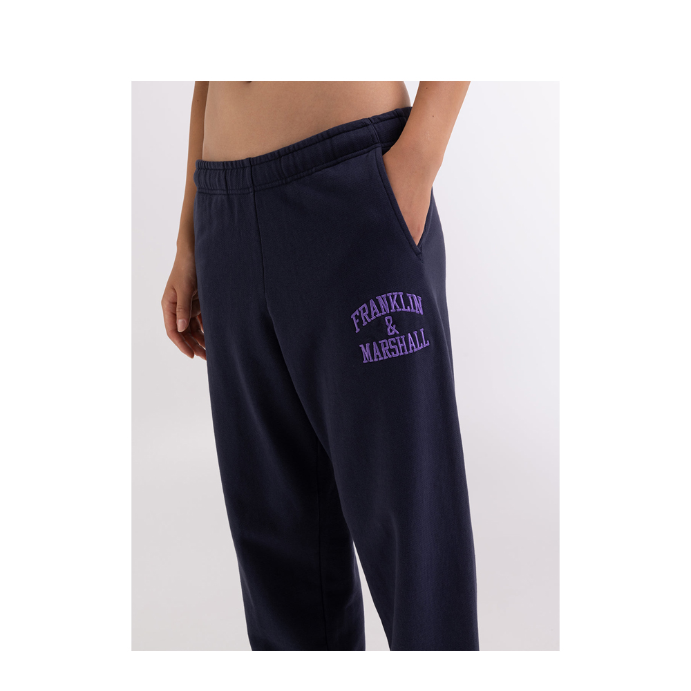 FRANKLIN & MARSHALL Fleece jogger trousers with arch letter logo embroidery Γυναικείο Παντελόνι Φόρμας - 4
