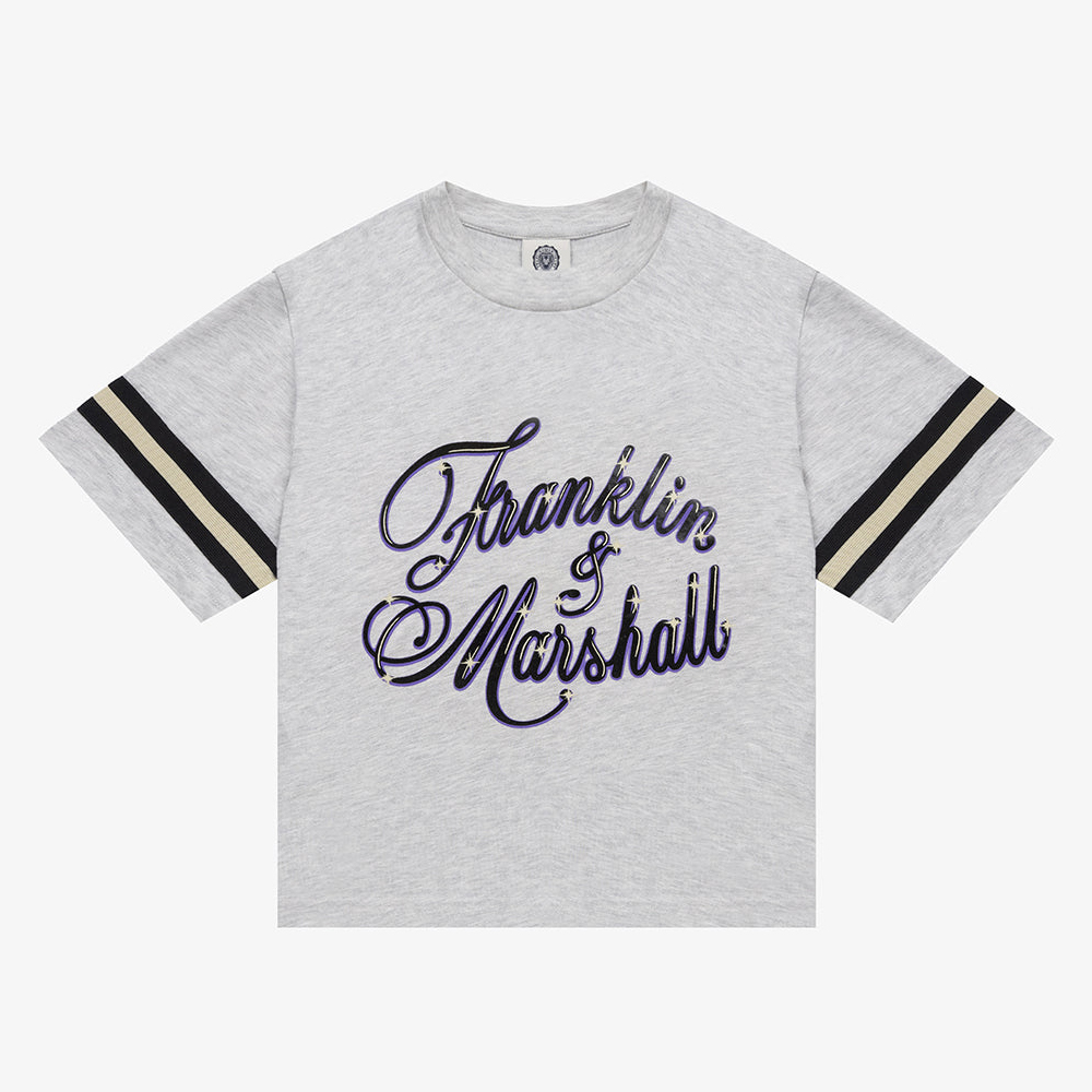 FRANKLIN & MARSHALL T-shirt with roller party logo print Γυναικείο T-Shirt - 5