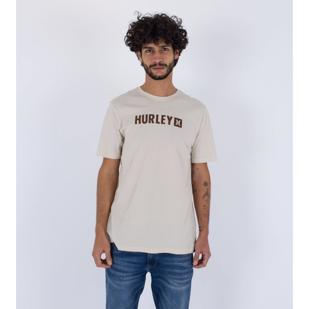 HURLEY  Everyday The Box Short Sleeve Tee Ανδρικό T-Shirt - Μπεζ