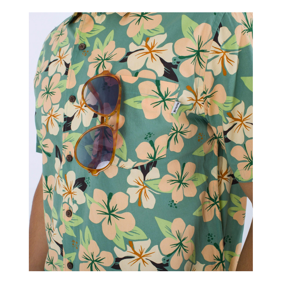 HURLEY Rincon Ανδρικό Πουκάμισο Κοντομάνικο Floral - 5