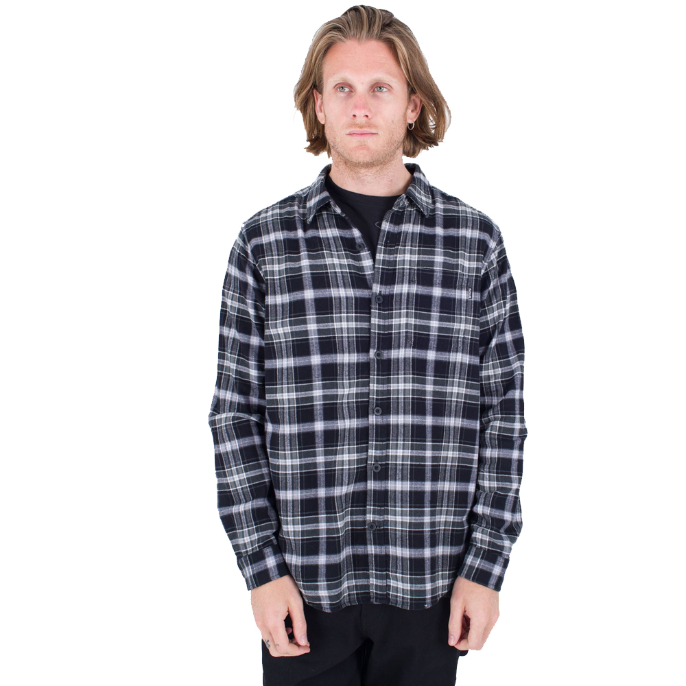 HURLEY Shirt long sleeve men - Portland organic flannel Ανδρικό Πουκάμισο - Μαύρο