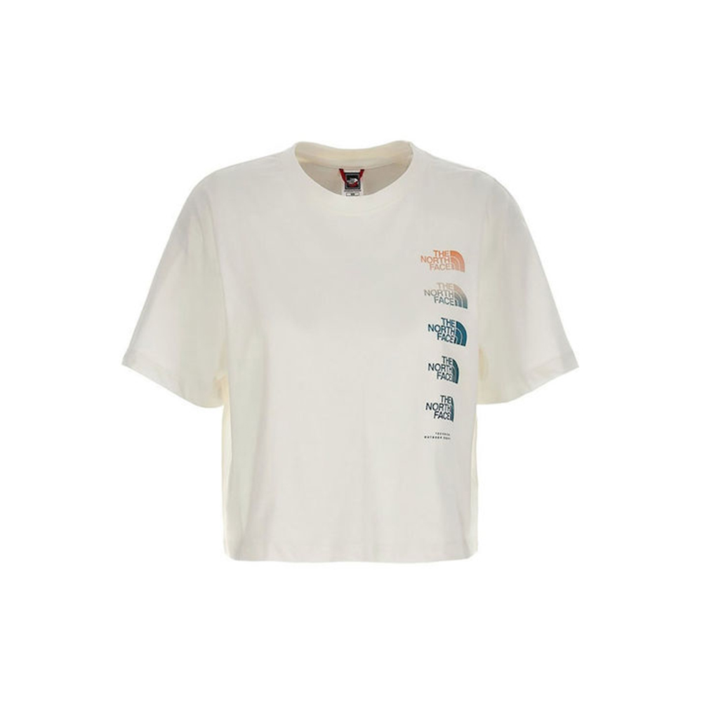 THE NORTH FACE W D2 Graphic Crop Short Sleeve Tee - Λευκό