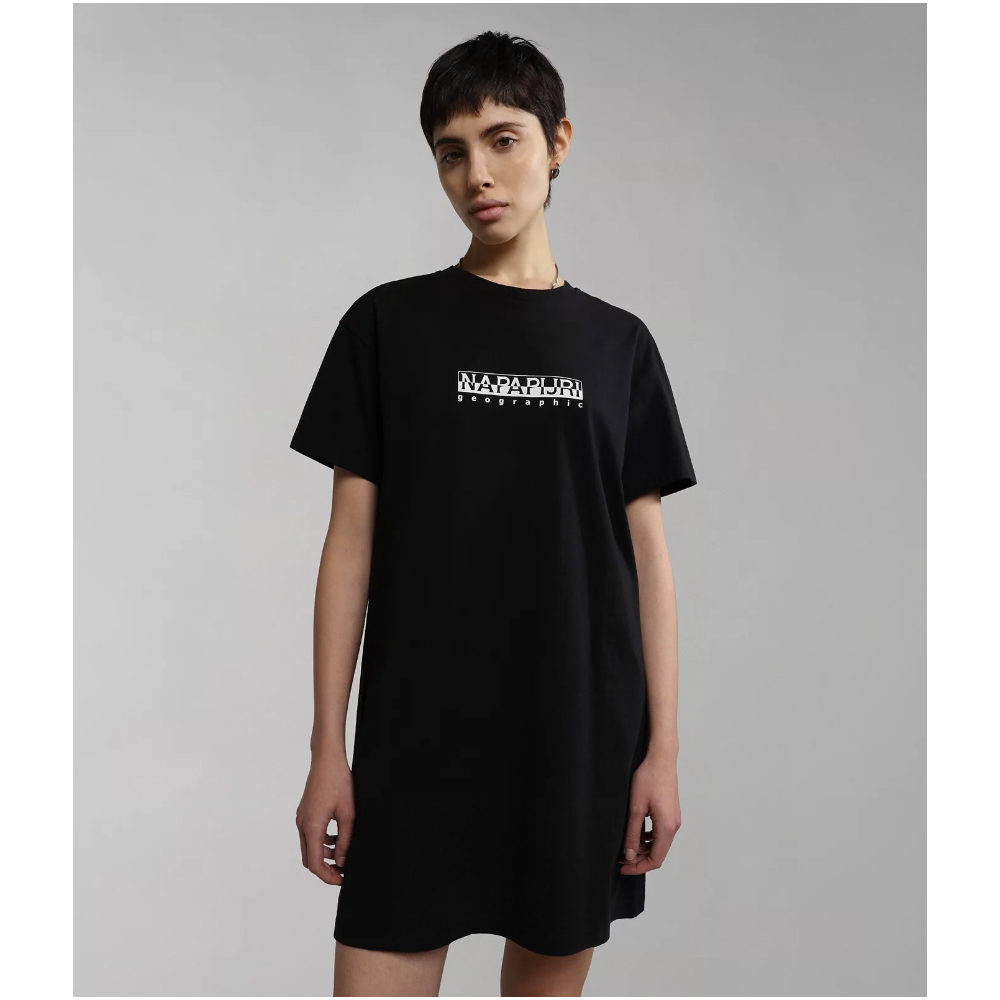 NAPAPIJRI Women's Box Long T-shirt Dress Γυναικείο Μπλουζοφόρεμα - Μαύρο