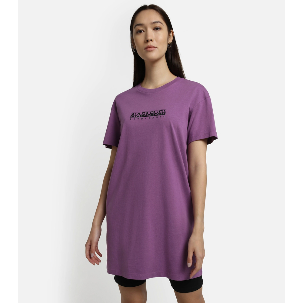 NAPAPIJRI Women's Box Long T-shirt Dress Γυναικείο Μπλουζοφόρεμα - Μωβ