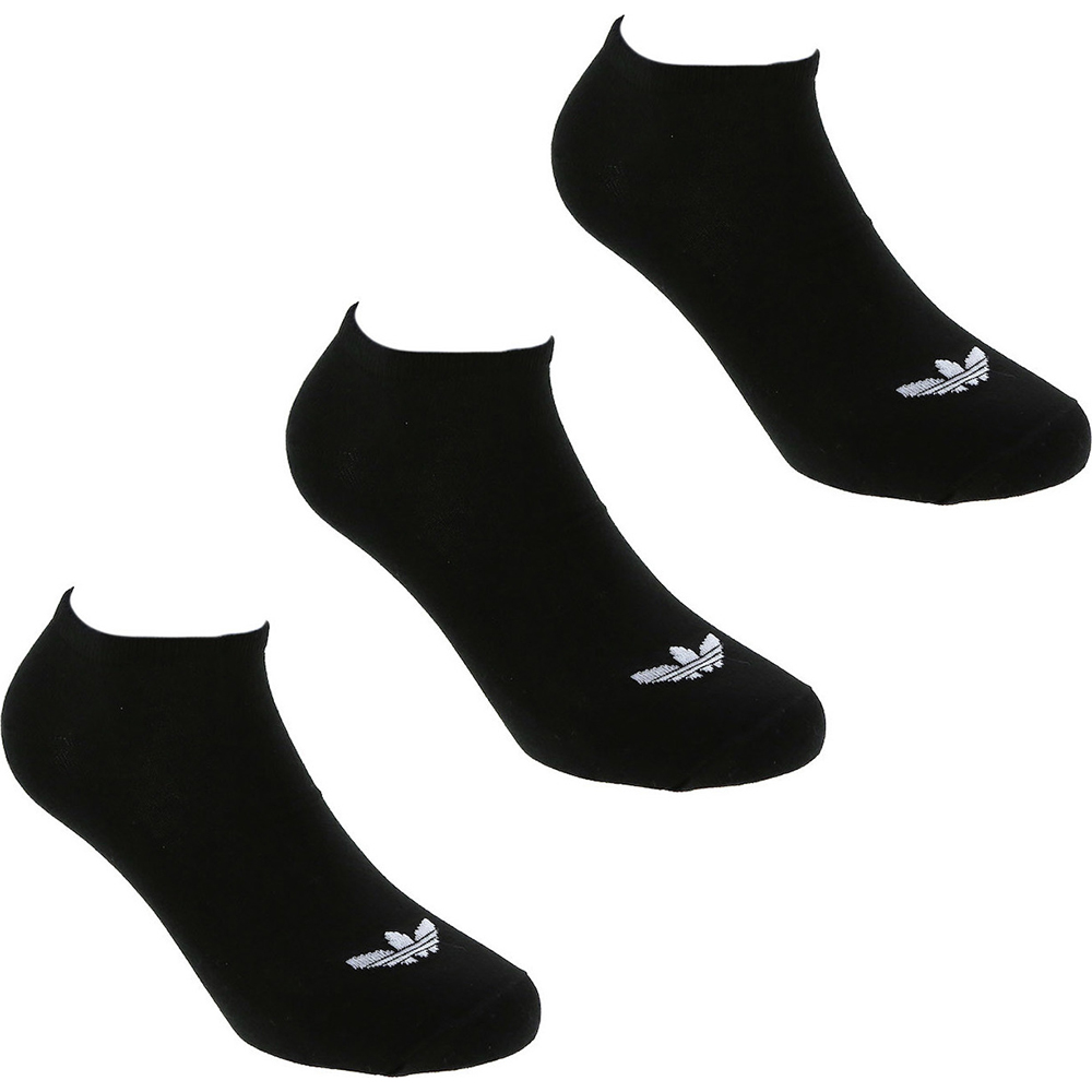 ADIDAS ORIGINALS Trefoil Liner Socks Unisex Κάλτσες Σετ 3 ζεύγη - Μαύρο