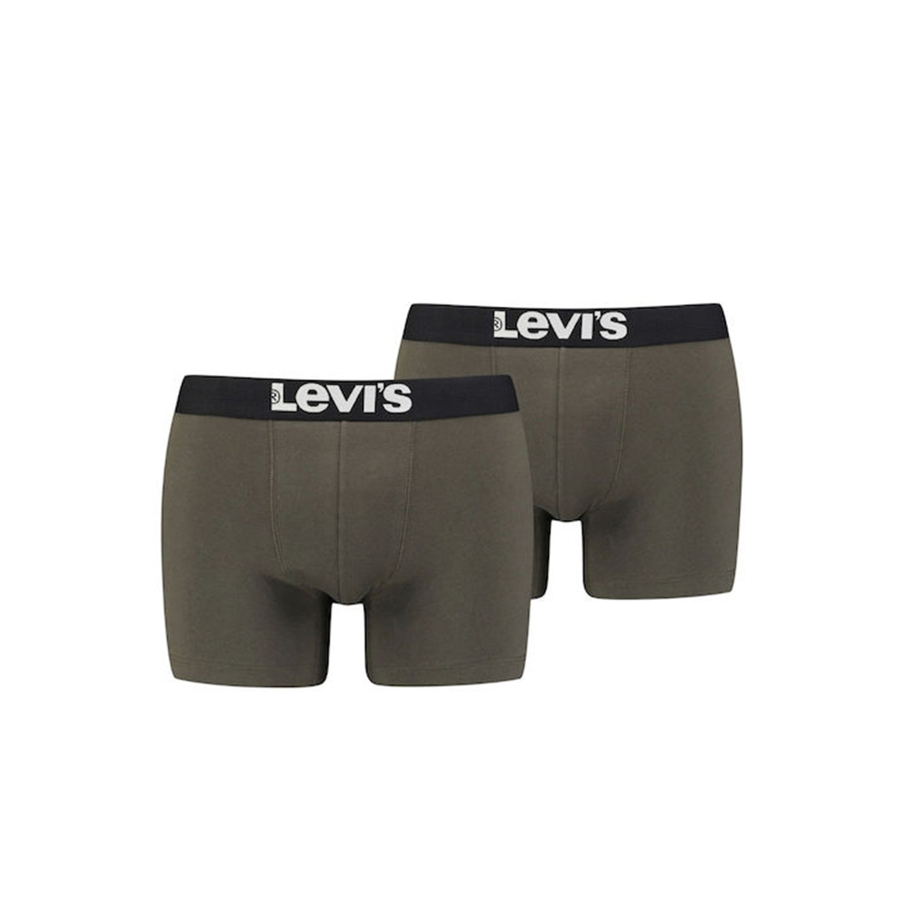 LEVI'S Solid Basic Boxer Briefs σετ 2 τεμάχια - Χακί