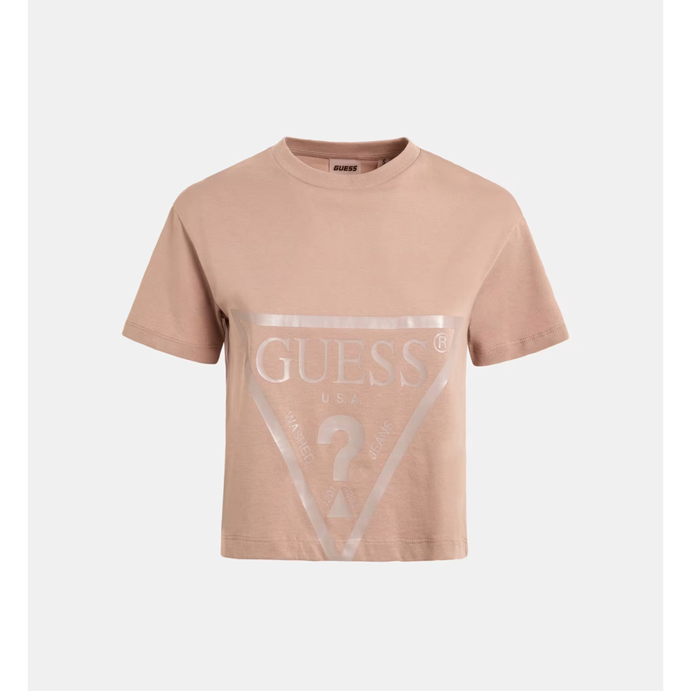 GUESS Adele Crop T-Shirt Γυναικεία Κοντομάνικη Crop Μπλούζα - 4