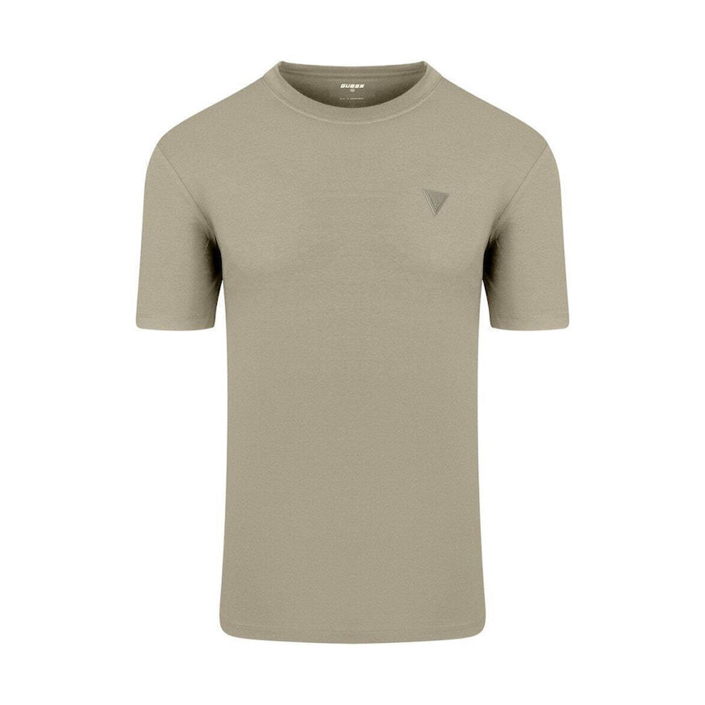 GUESS Hedley Short Sleeve Tee Ανδρικό T-shirt με logo στο πλάι - Χακί