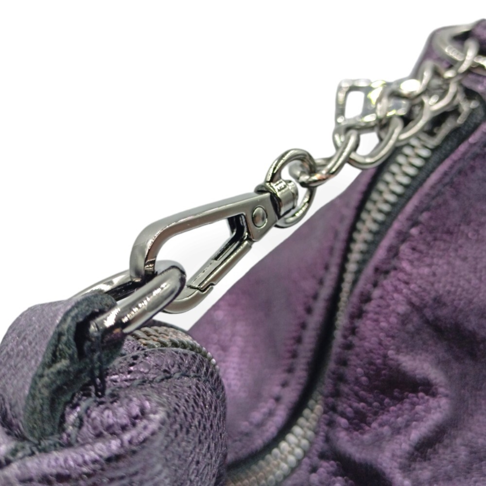 Small leather clutch in metallic purple color - Selini - 3