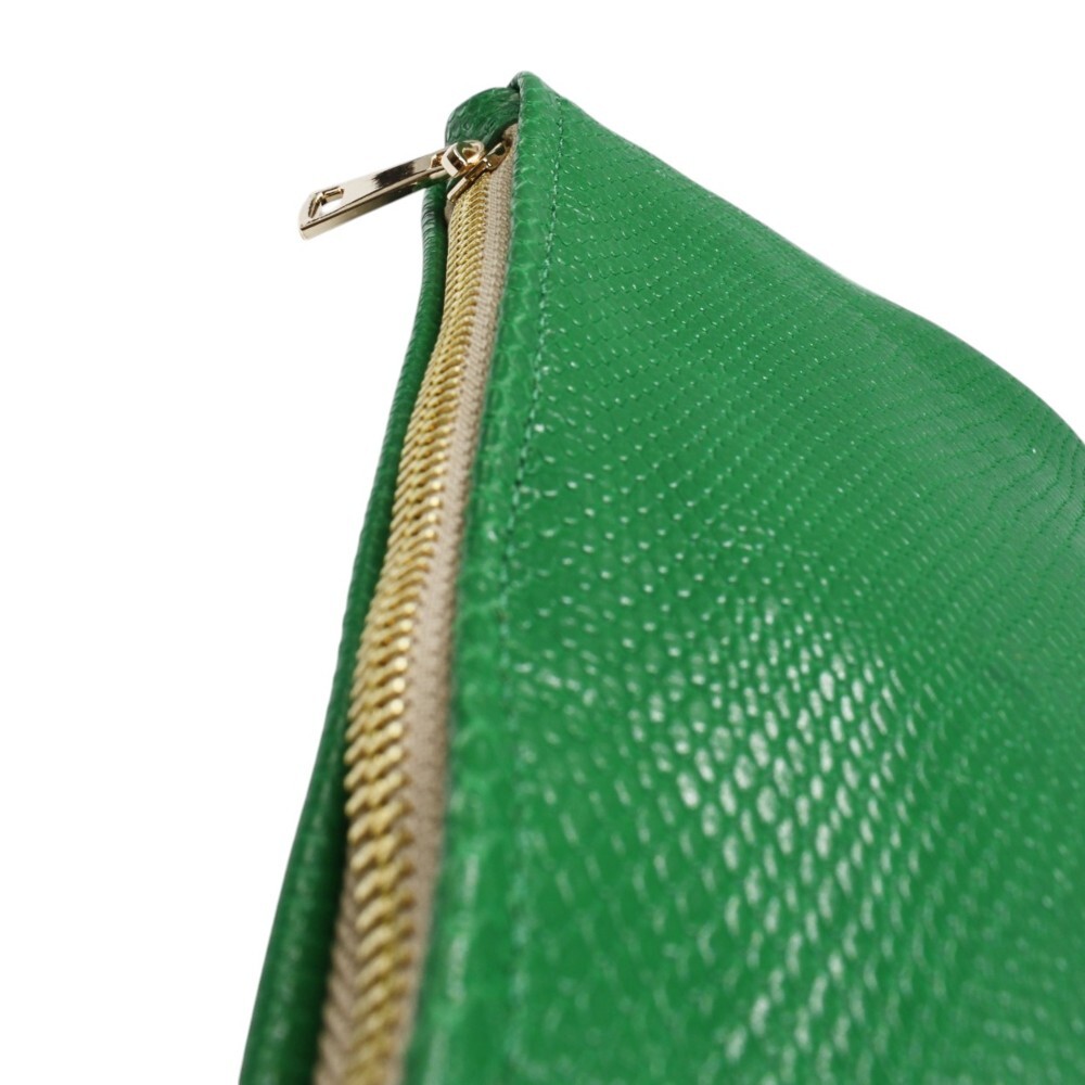Handmade leather belt bag in green color - 3
