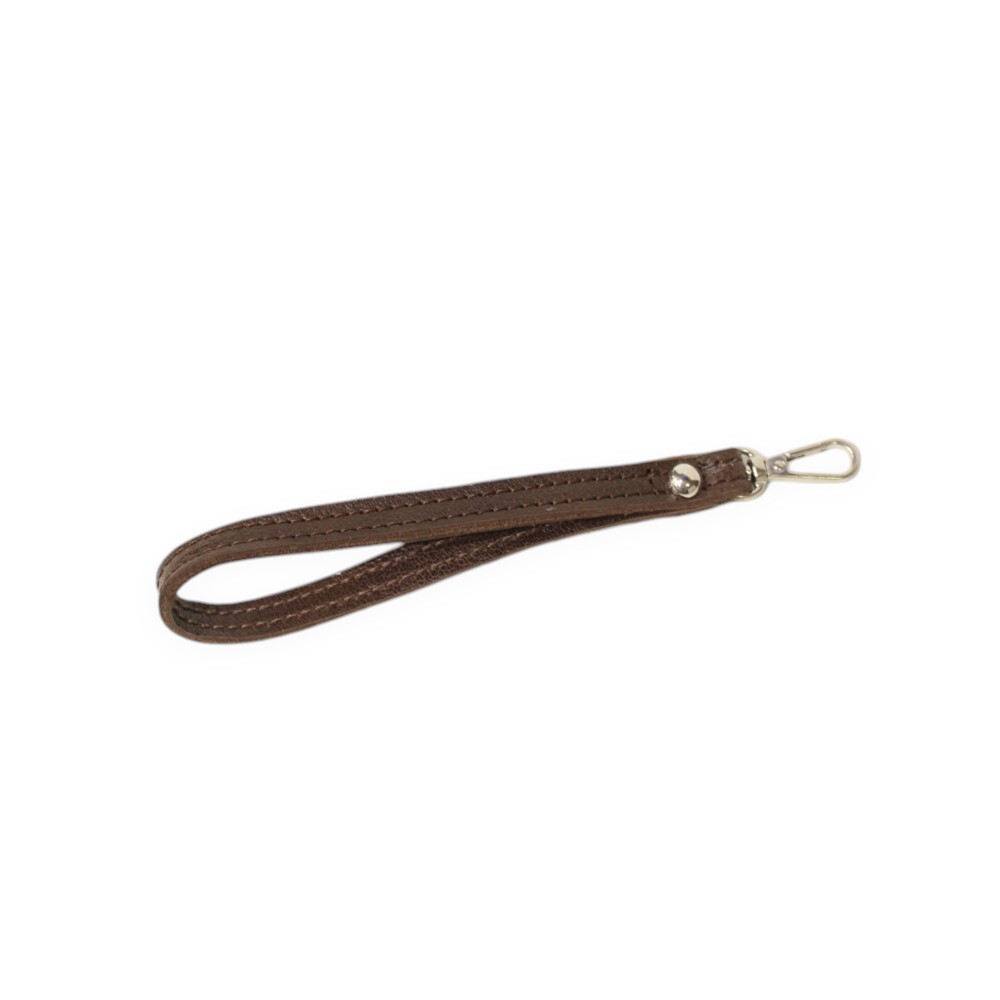 Leather wristlet bag in brown color - Zoe - 5