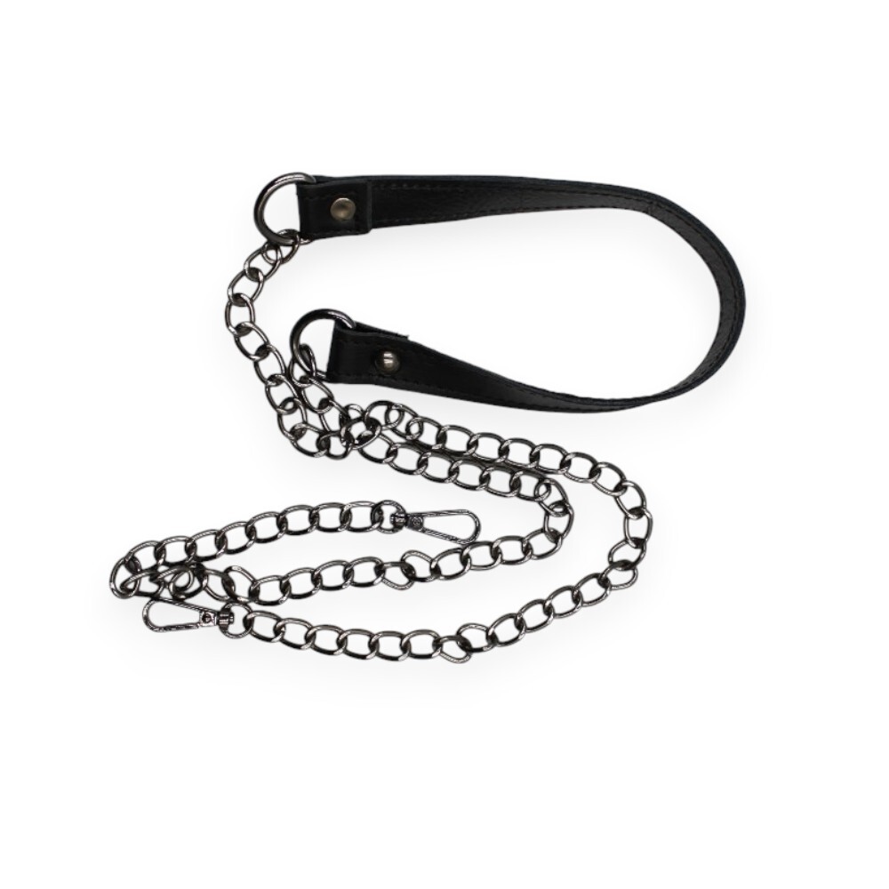 Leather clutch in black color - Sappho - 4