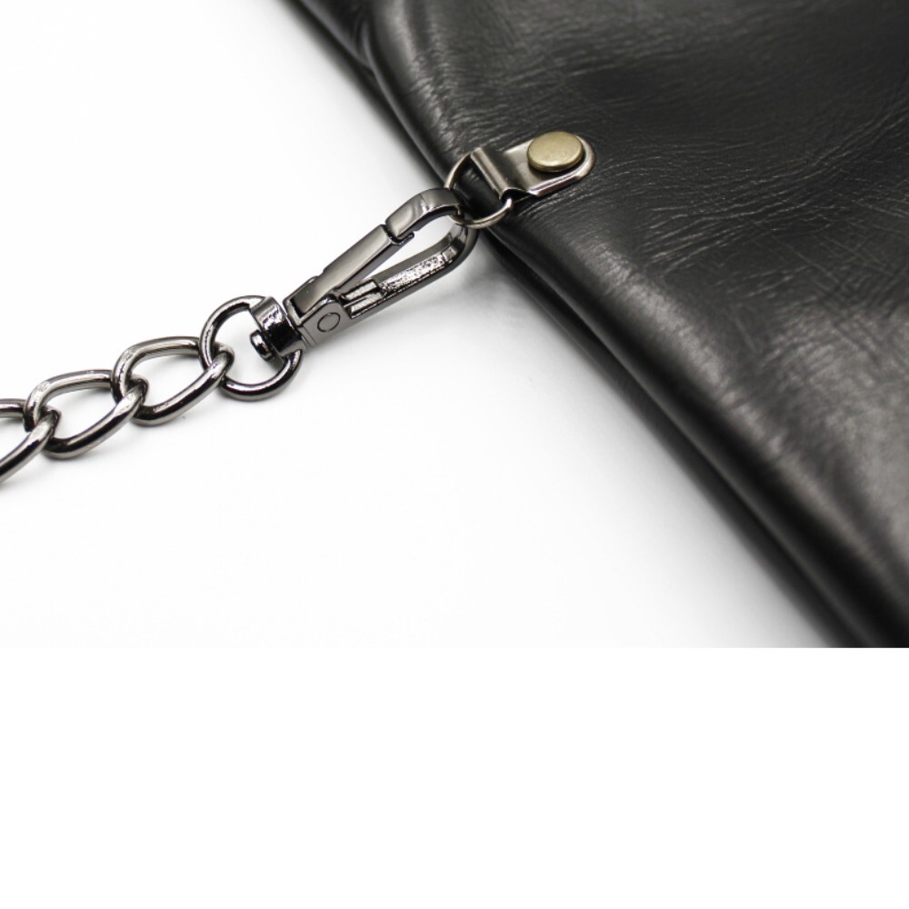 Leather clutch in black color - Sappho - 3