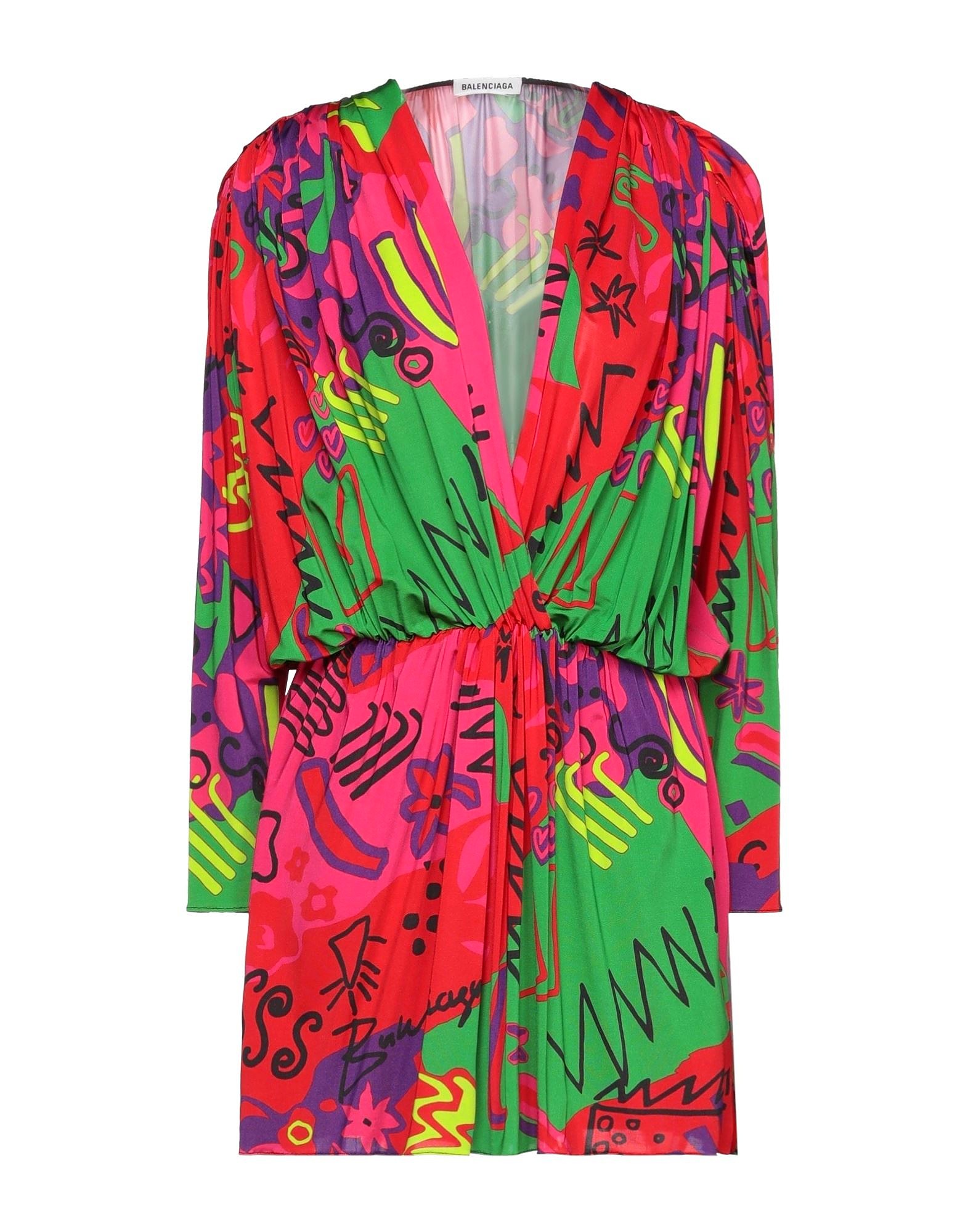 BALENCIAGA κοντό πολύχρωμο φόρεμα  - 3