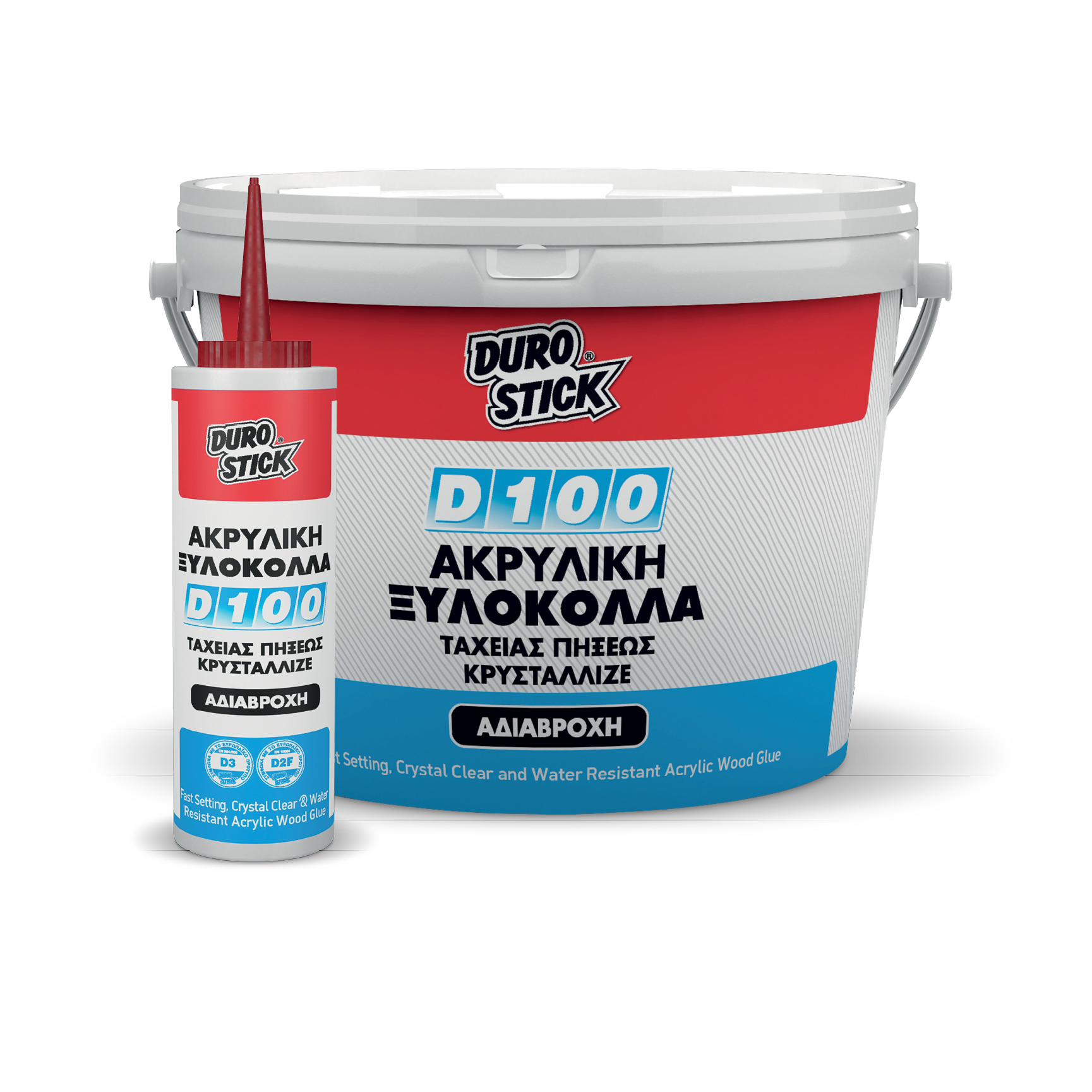 D-100 Ακρυλική ξυλόκολλα ταχείας πήξεως - Διάφανο